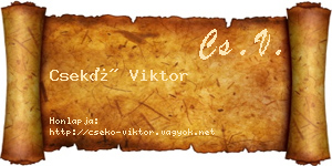 Csekő Viktor névjegykártya